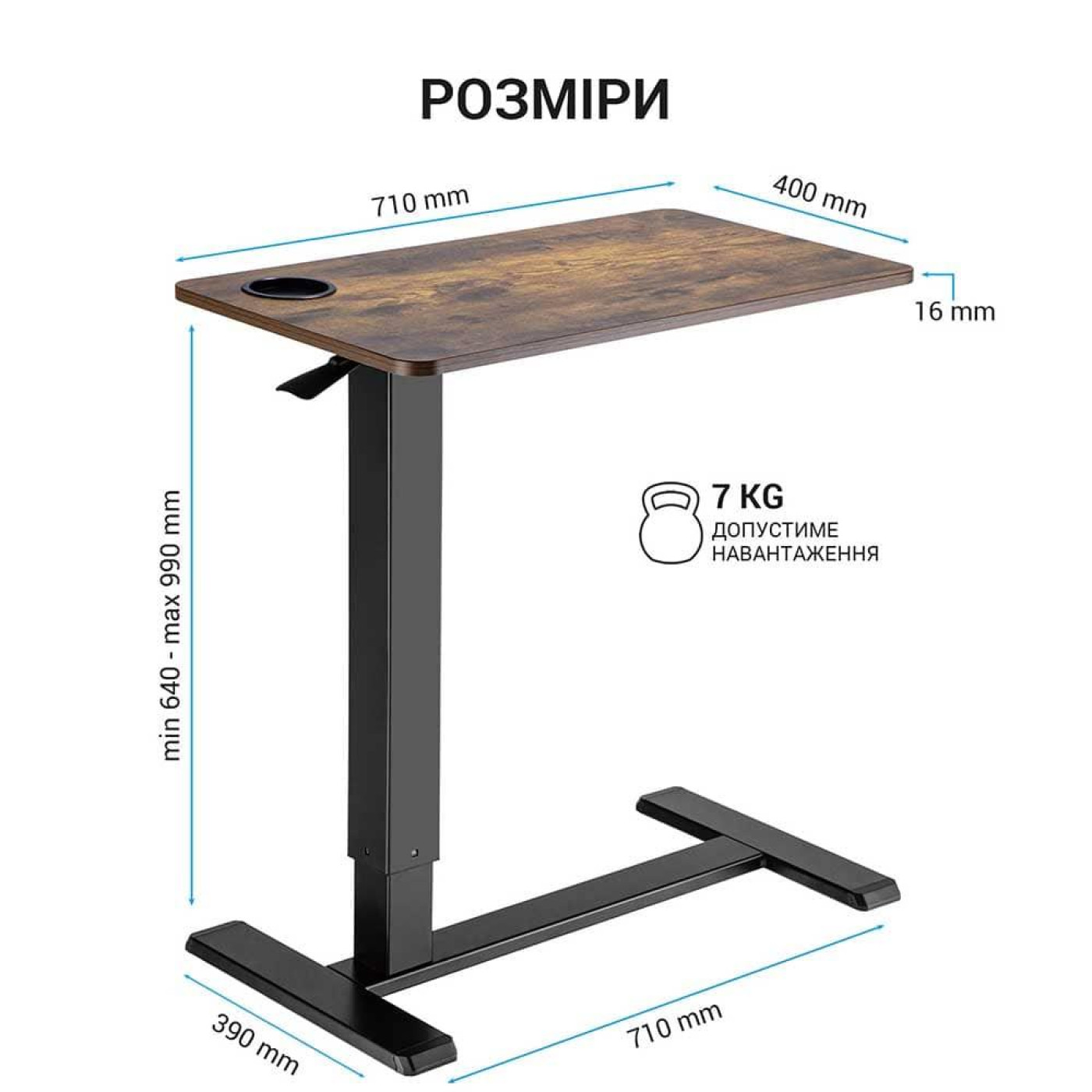 Геймерский стол OfficePro ODM366 Dark Wood (ODM366B)