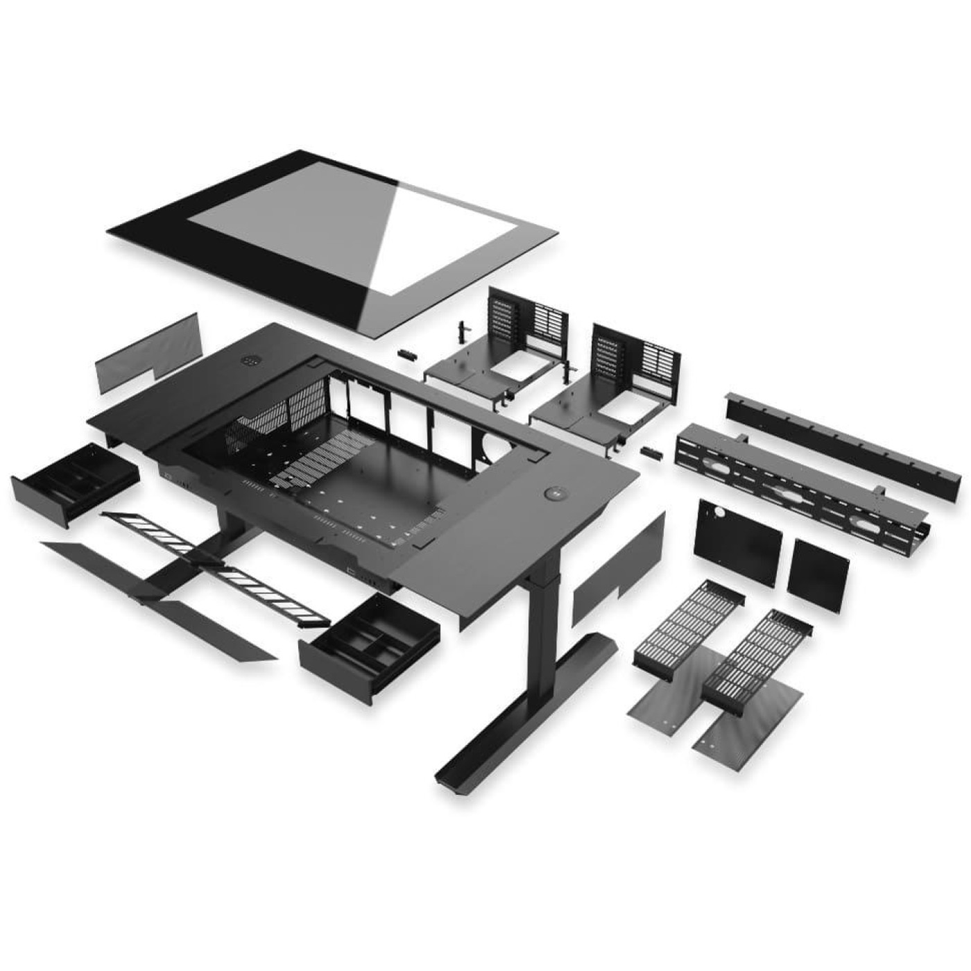 Геймерський стіл Lian Li DK07X Gaming Desk Black (G99.DK07X.10EU)