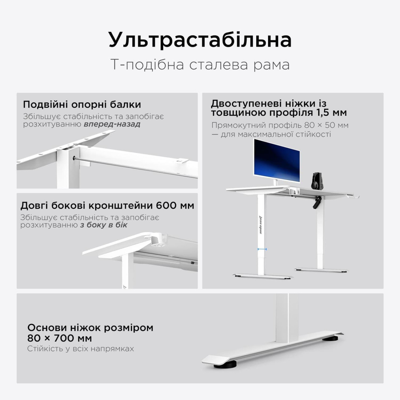 Геймерский стол Anda Seat Xtreme E 1400x750 White (AD-D-DD1-1400-06-W)