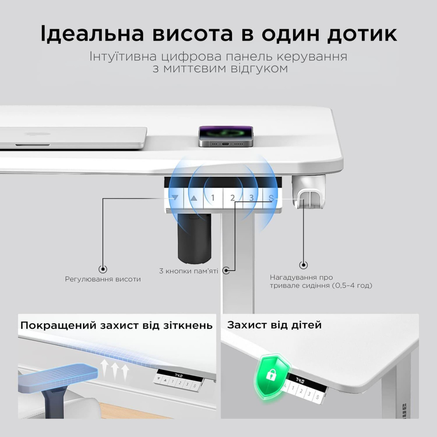 Геймерский стол Anda Seat Xtreme E 1400x750 White (AD-D-DD1-1400-06-W)