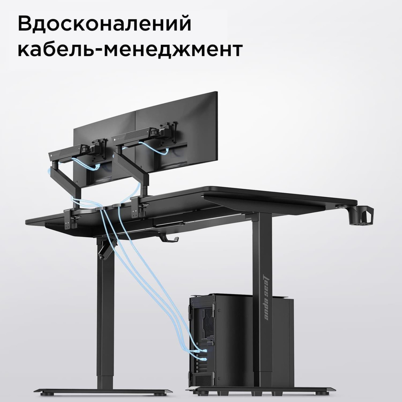 Геймерский стол Anda Seat Xtreme E 1600x800 Black (AD-D-DD1-1600-06-B)