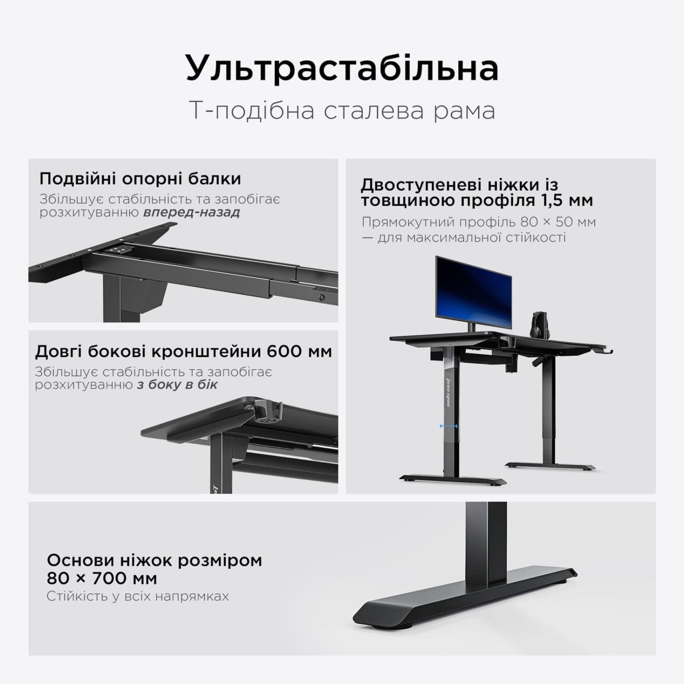 Геймерский стол Anda Seat Xtreme Pro 1400x750 Black (AD-D-DD1-1400-08-B)