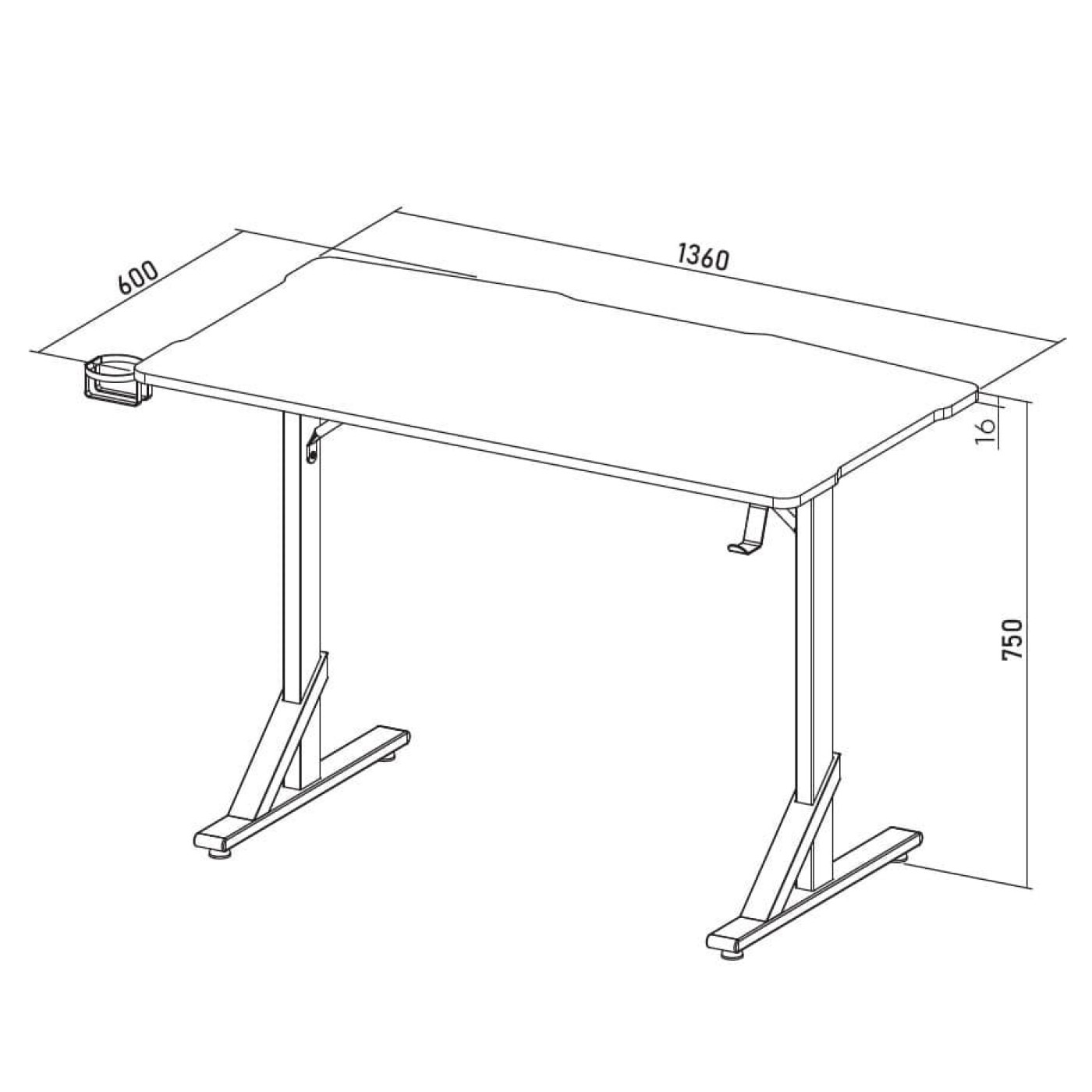 Геймерский стол GamePro GD212B (GD212B)