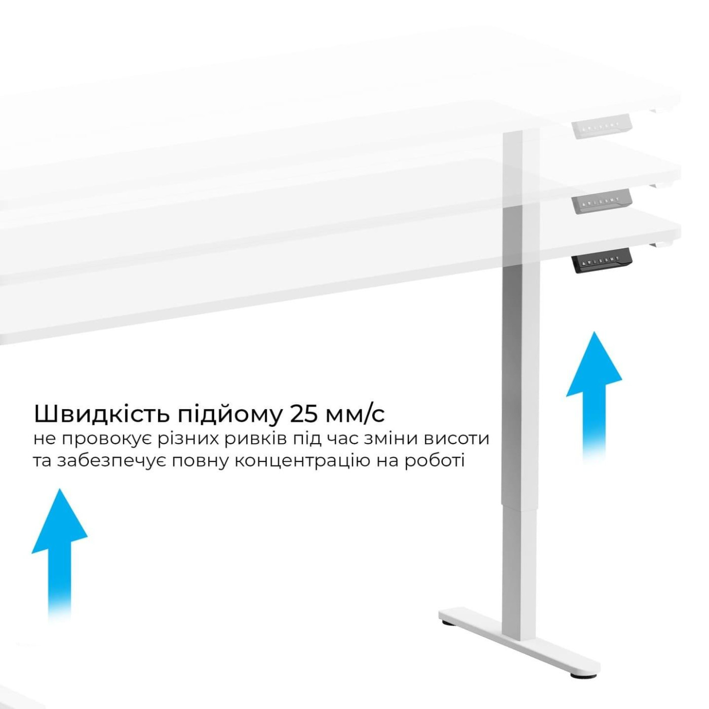 Геймерский стол OfficePro ODE1880W з електрорегулюванням висоти (ODE1880W)