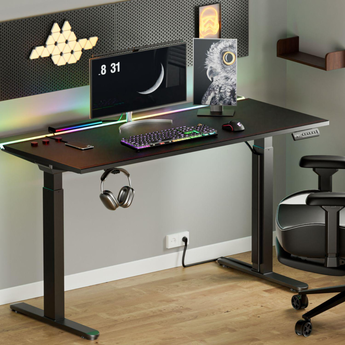 Геймерський стіл 1stPlayer F.A.S.T Black (FAST-1470-RGB-BK)