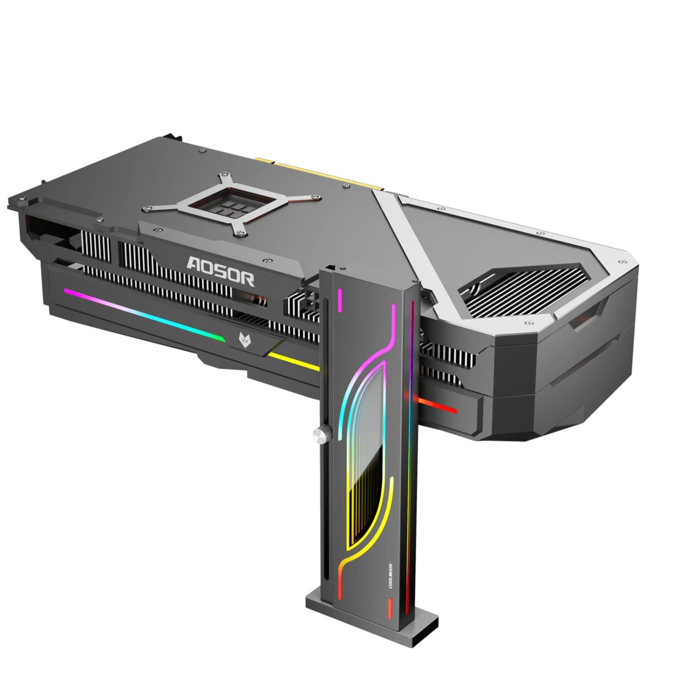 Підставка для відеокарти Coolmoon GH6 ARGB Black (GH6B)