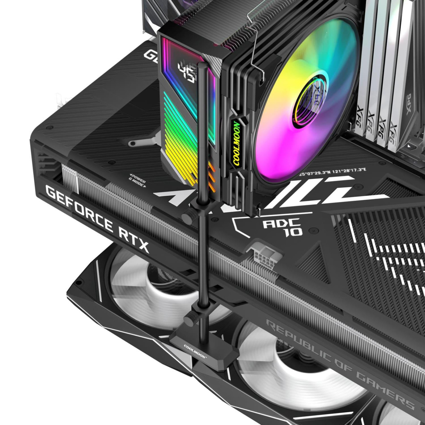 Підставка для відеокарти Coolmoon GH 260 Black (GH260 Black)