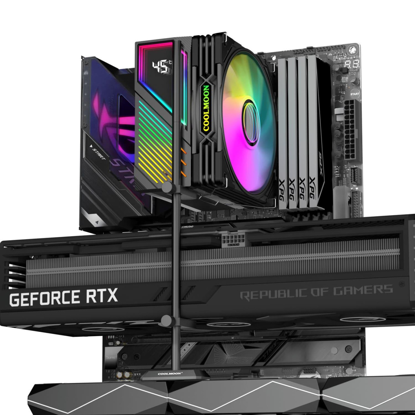 Підставка для відеокарти Coolmoon GH 260 Black (GH260 Black)