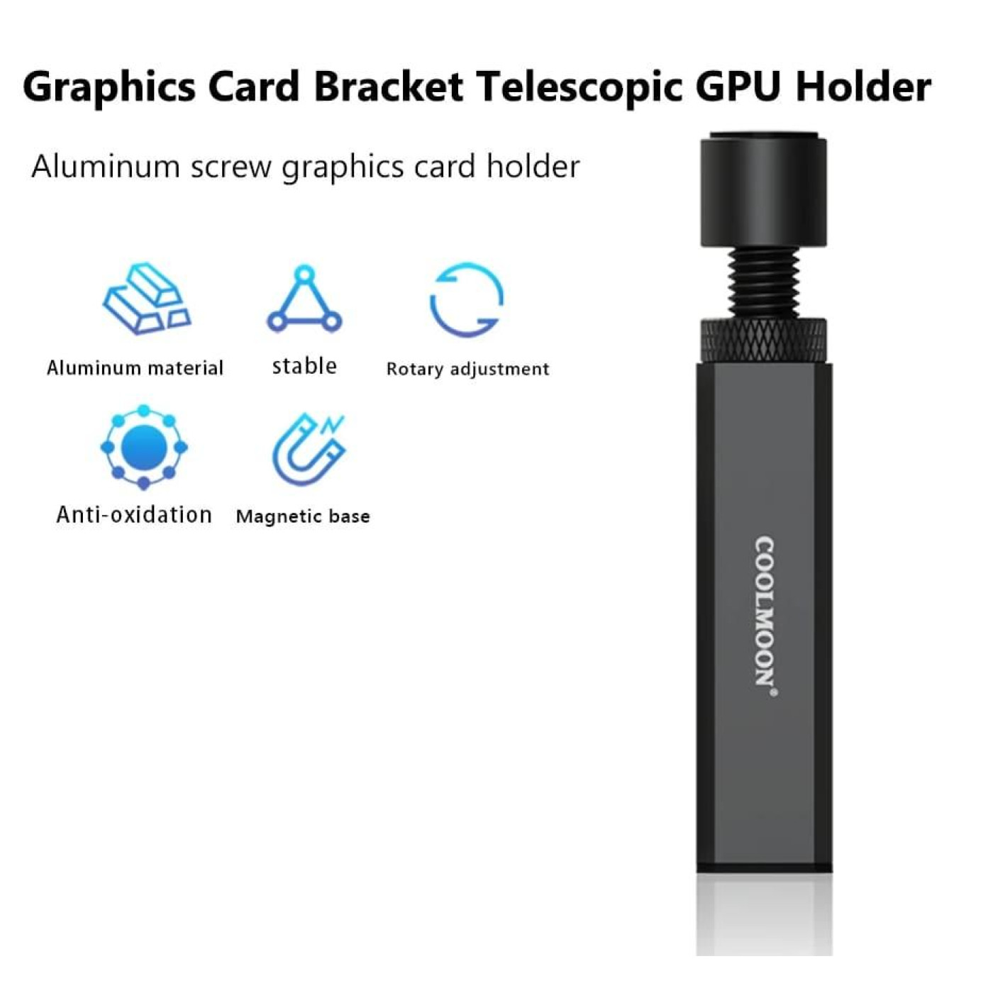 Підставка для відеокарти Coolmoon GH-120 Black (GH120-Black)
