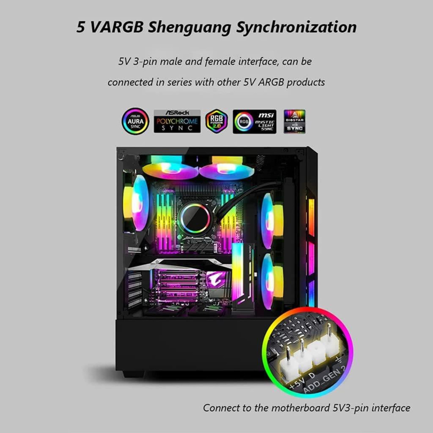 Підставка для відеокарти Coolmoon GH-2 ARGB White (CM-GH2-W)