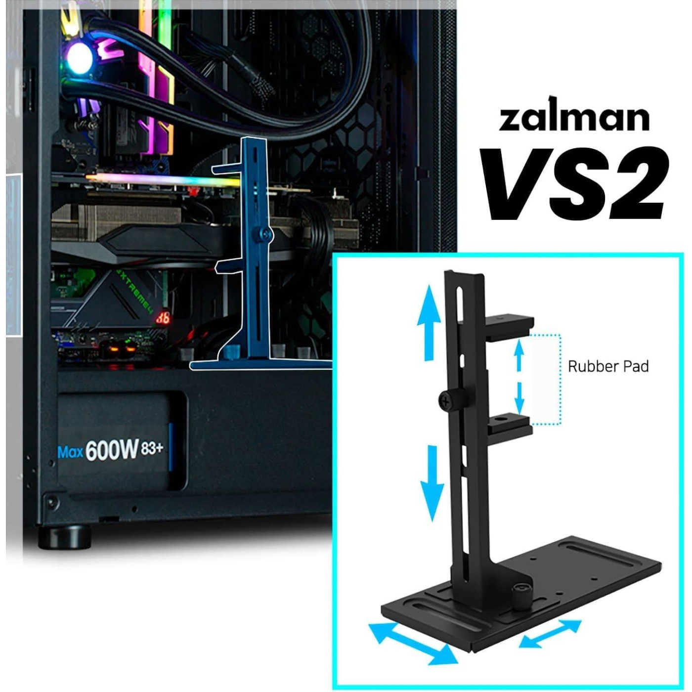 Підставка для відеокарти Zalman VS2 Black (ZM-VS2)