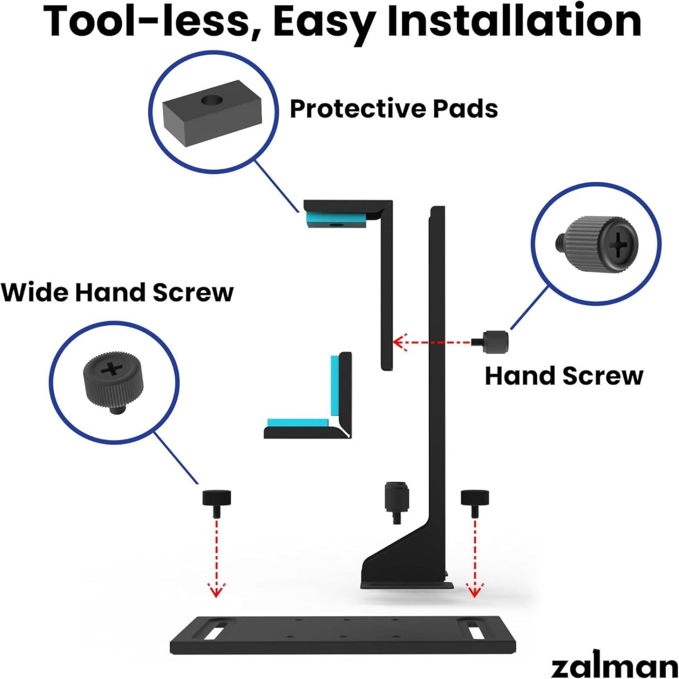 Підставка для відеокарти Zalman VS2 Black (ZM-VS2)
