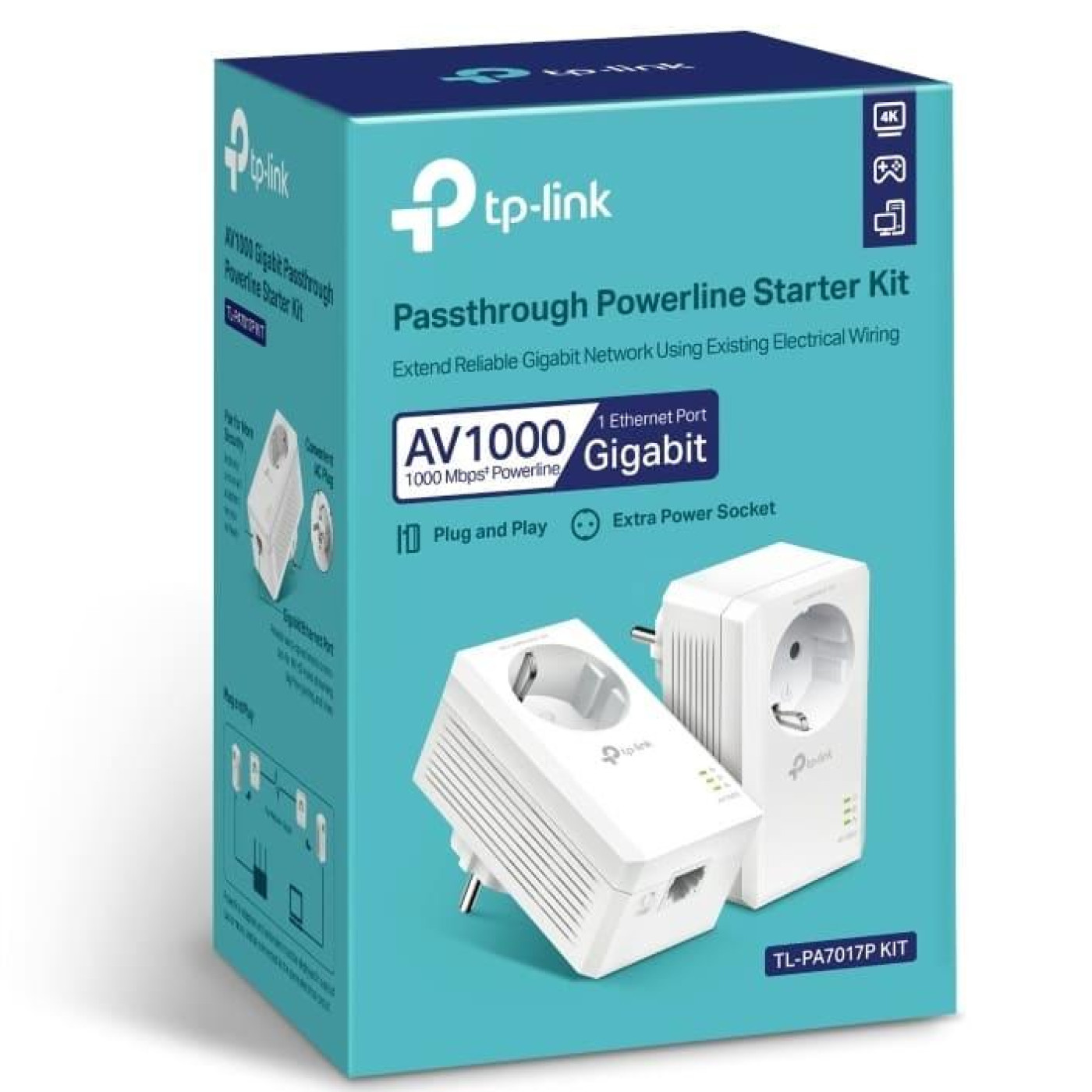 Ретранслятор TP-Link Powerline TL-PA7017P KIT (TL-PA7017PKIT)