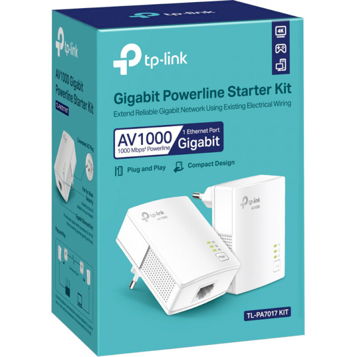 Ретранслятор TP-Link Powerline TL-PA7017 KIT (TL-PA7017 KIT)
