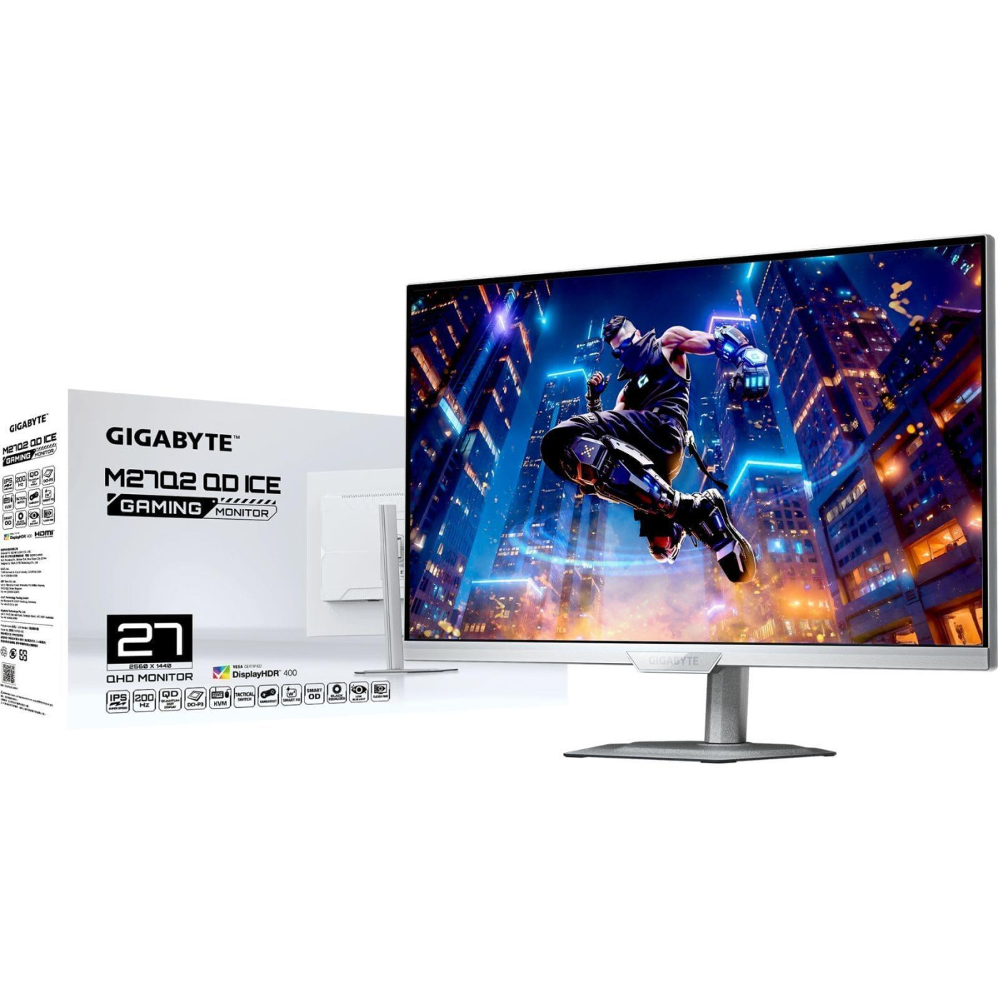 Монітор Gigabyte 27” M27Q2 QD ICE Gaming Monitor White QHD IPS 200Hz / OC 210Hz (M27Q2 QD ICE Gaming Monitor)