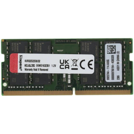 Модуль пам'яті Kingston DDR4 32Gb 3200 MHz Sodimm (KVR32S22D8/32)