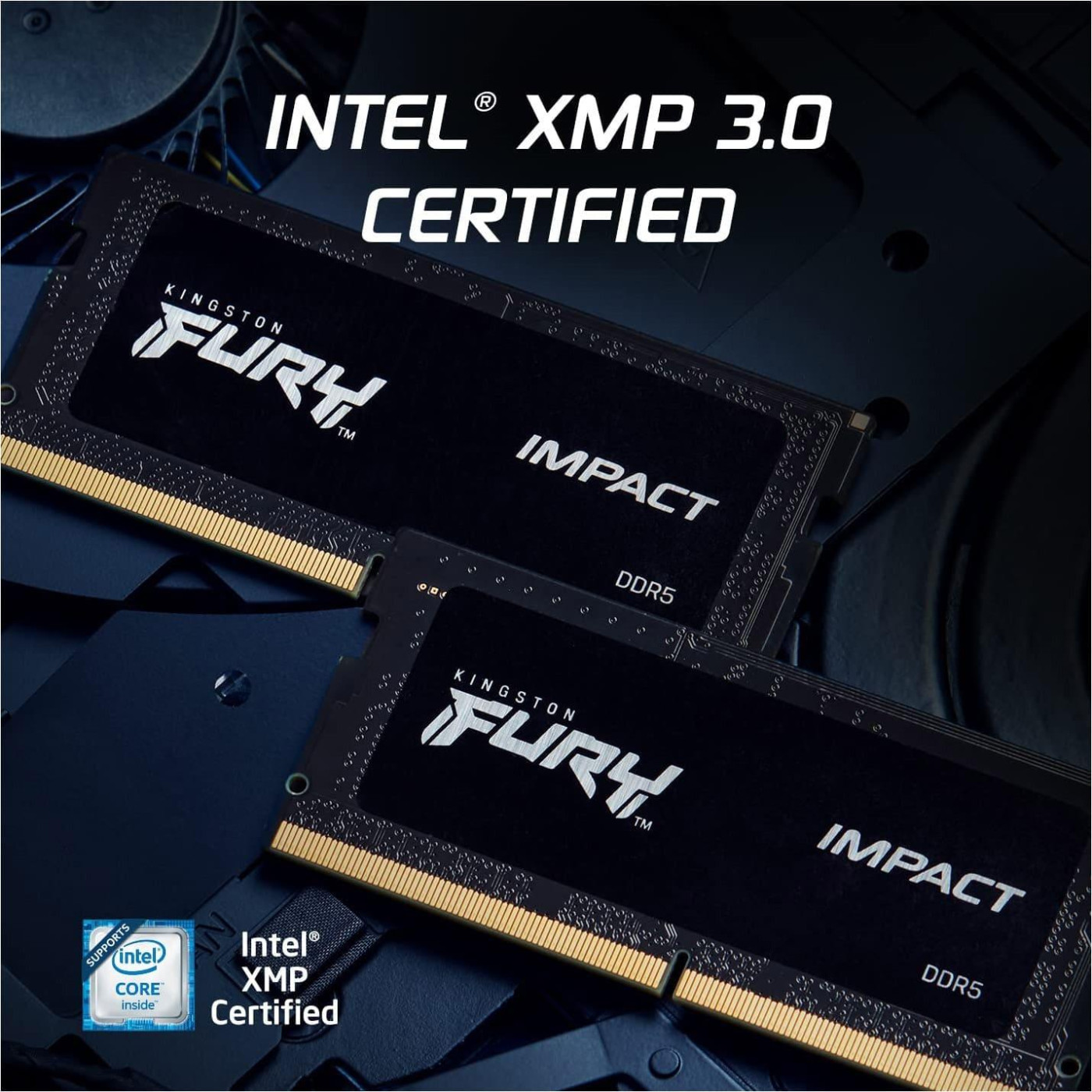 Модуль памяти Kingston Fury DDR5 16GB 4800 SODIMM Impact (KF548S38IB-16)