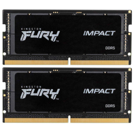 Модуль памяти Kingston Fury DDR5 16GB (2x8) SO-DIMM 4800 MHz Impact (KF548S38IBK2-16)