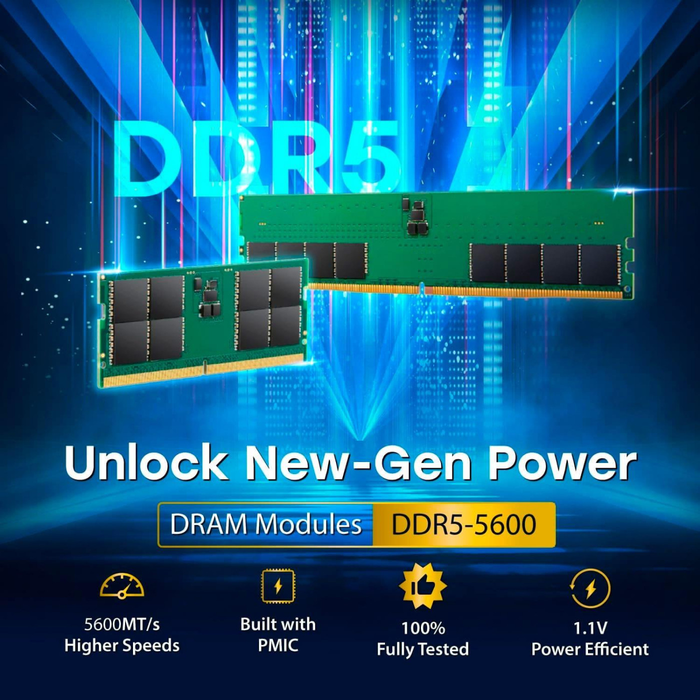 Модуль памяти Transcend DDR5 48GB JM 5600Mhz SO-DIMM 2Rx8 3Gx8 CL46 1.1V (JM5600ASE-48G)
