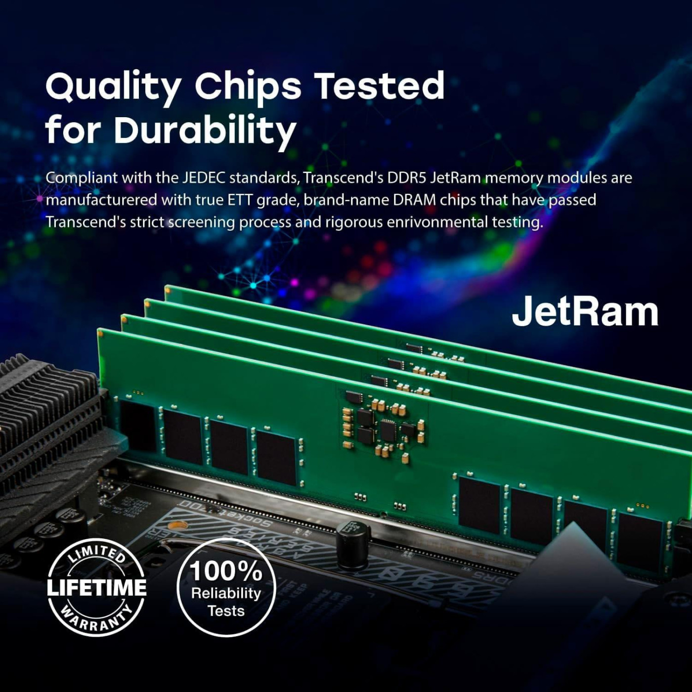 Модуль памяти Transcend DDR5 48GB JM 5600Mhz SO-DIMM 2Rx8 3Gx8 CL46 1.1V (JM5600ASE-48G)