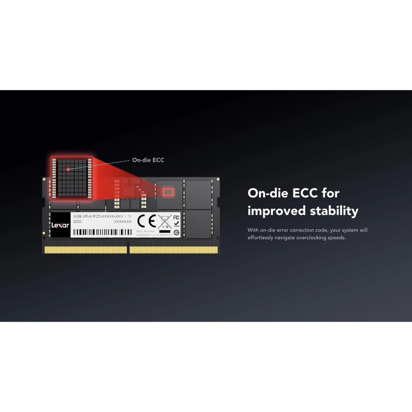 Модуль пам'яті Lexar DDR5 8GB 262 PIN 5600Mhz CL46 So-DIMM (LD5S08G56C46ST-BGS)