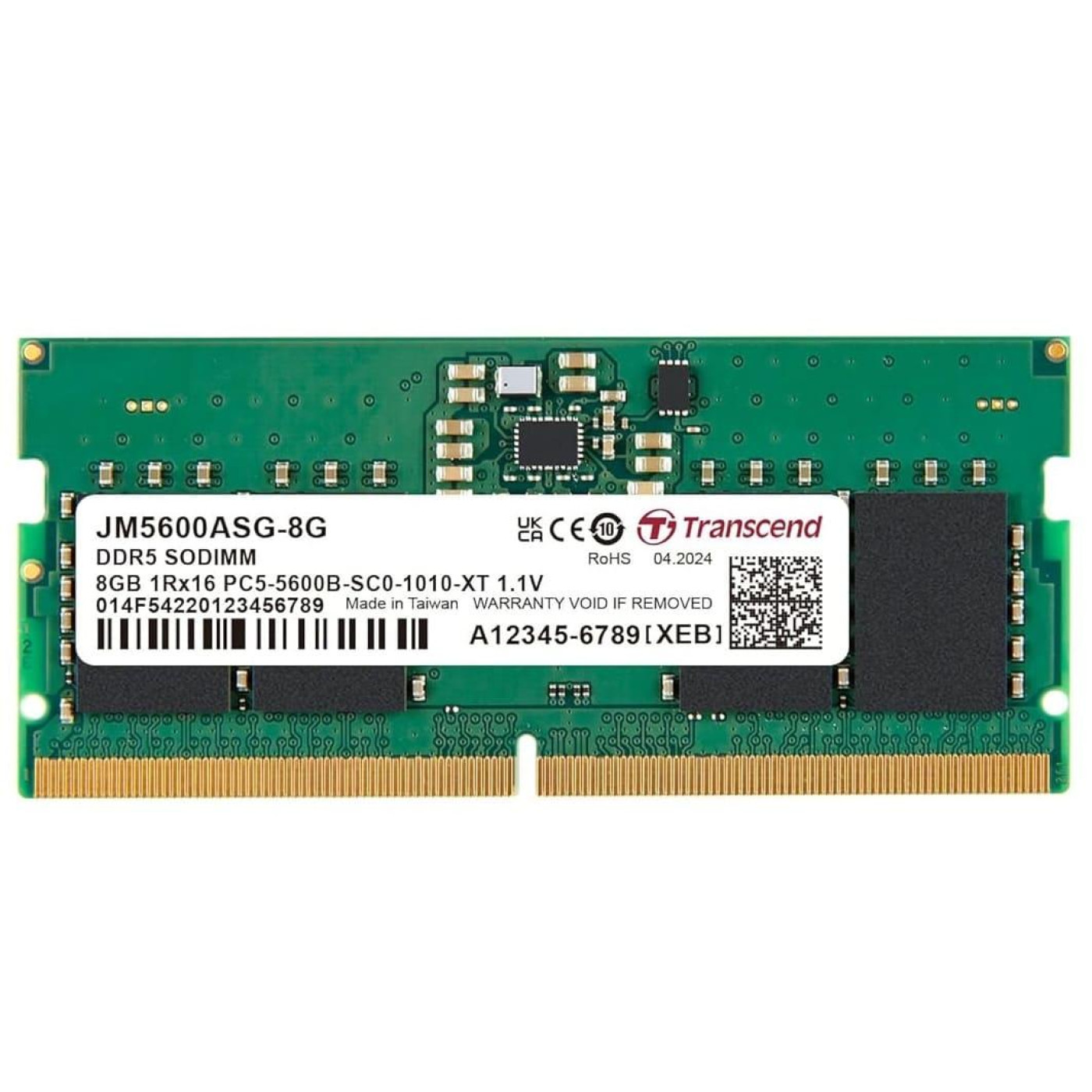 Купити Модуль пам'яті Transcend DDR5 8GB JM 5600Mhz SO-DIMM 1Rx16