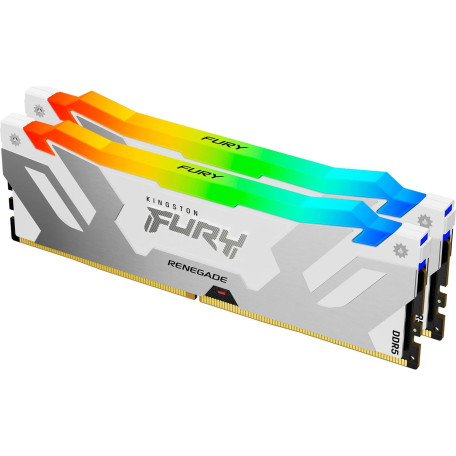 Модуль пам'яті Kingston Fury DDR5 64GB (2x32) 6400MHz Renegade White RGB XMP (KF564C32RWAK2-64)