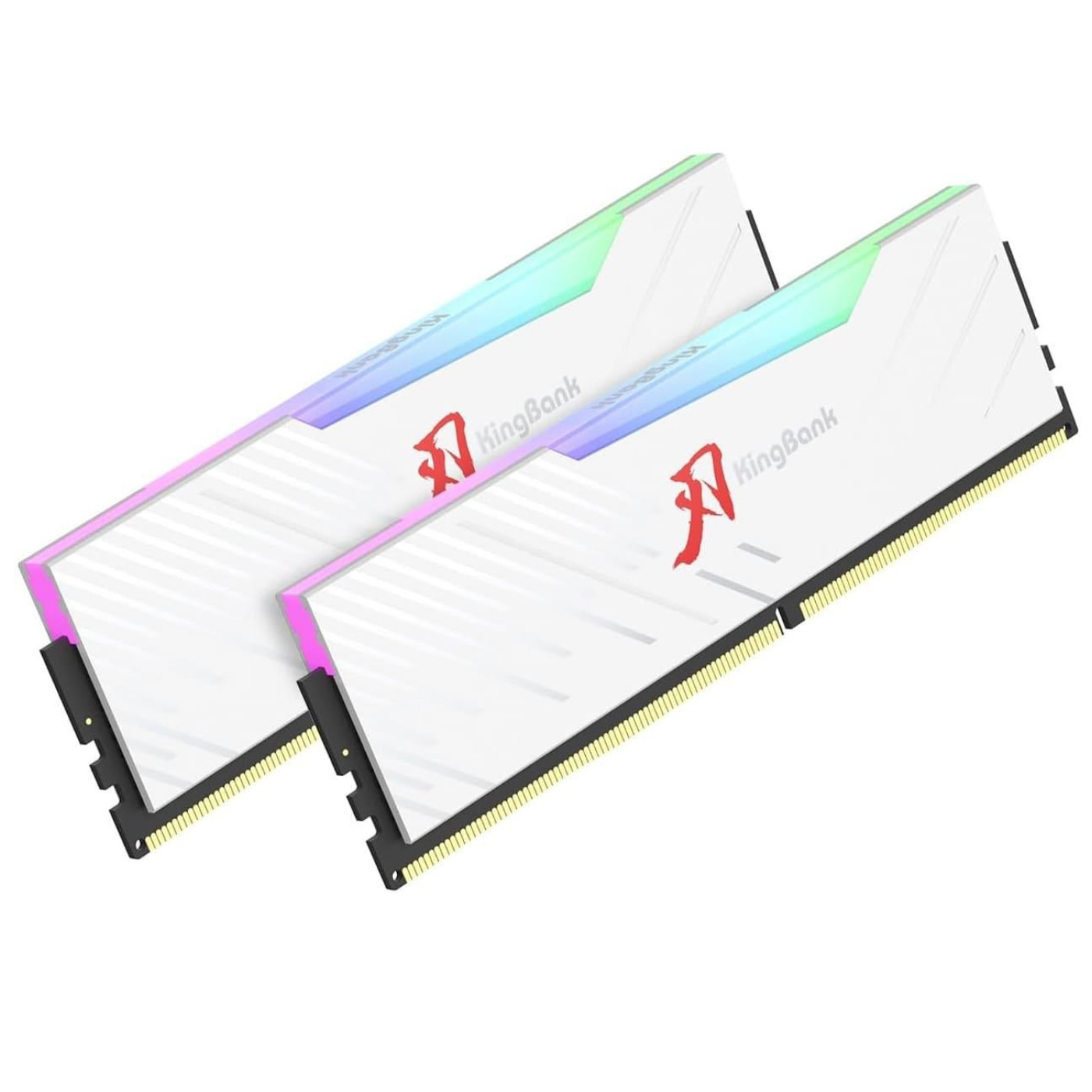 Модуль пам'яті KingBank DDR5 48Gb (2x24) 6000 MHz SharpBlade RGB White (KBSBRW640032X2) (KBSBRW600024X2) Б/в