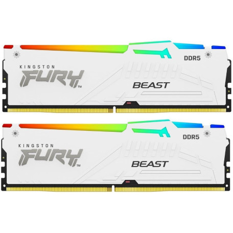 Модуль пам'яті Kingston Fury DDR5 32GB (2x16) 6800MHz Beast White RGB EXPO (KF568C34BWEAK2-32)