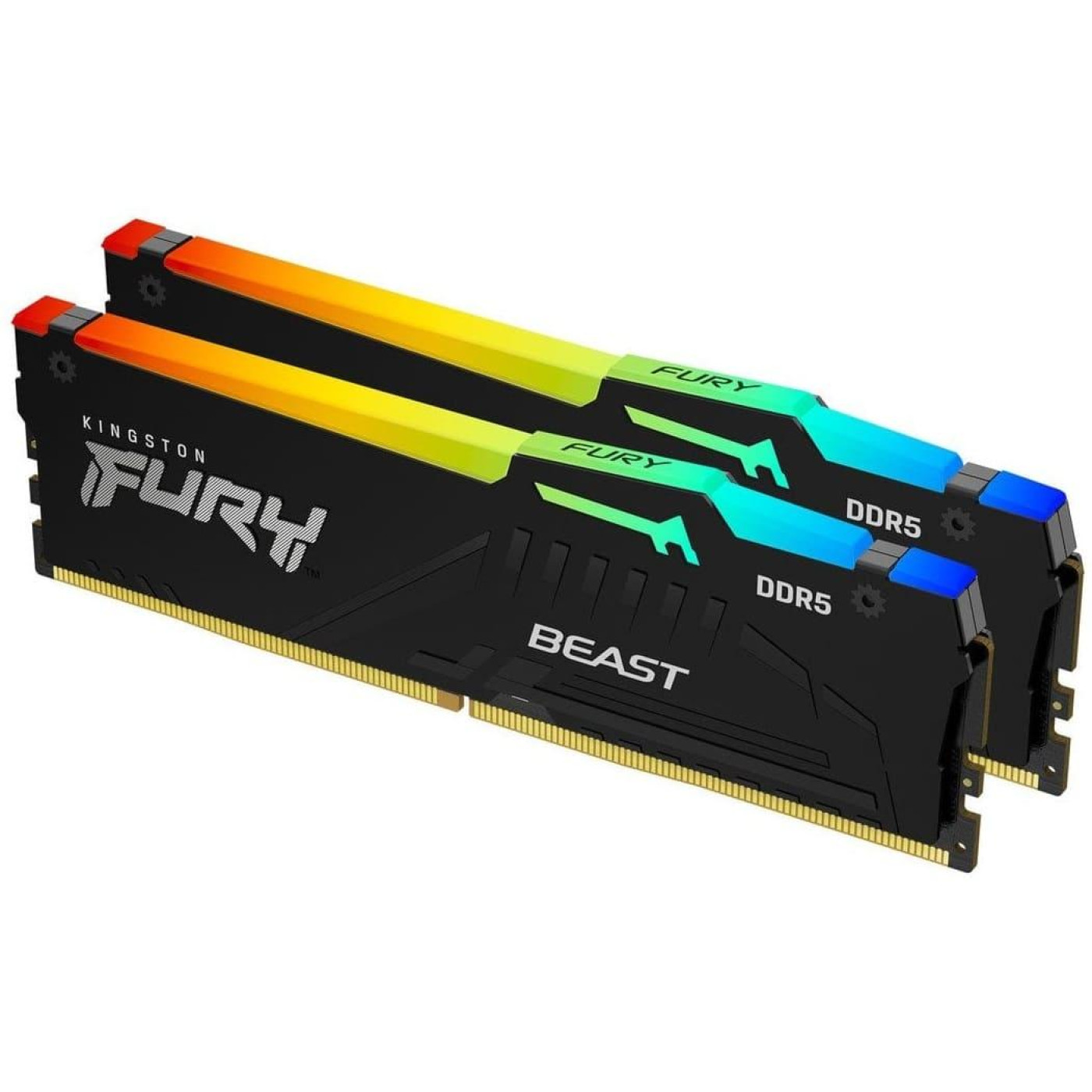 Модуль памяти Kingston Fury DDR5 64GB (2x32) 6000MHz Beast RGB XMP (KF560C30BBAK2-64)