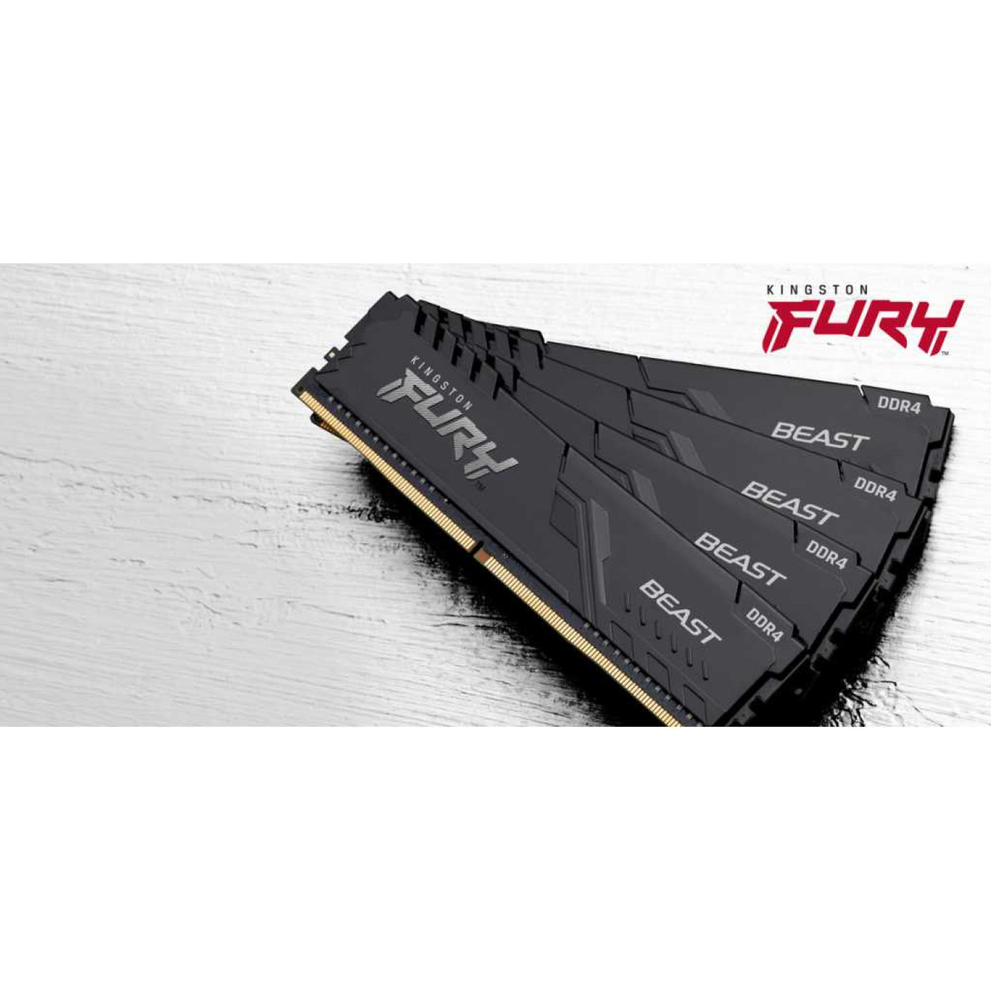 Модуль памяти Kingston Fury DDR4 8Gb (2x4) Beast 2666 MHz Black (KF426C16BBK2/8) Б/у