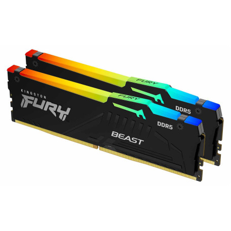 Модуль памяти Kingston Fury DDR5 16GB (2x8) 5600MHz Beast Black RGB (KF556C40BBAK2-16)