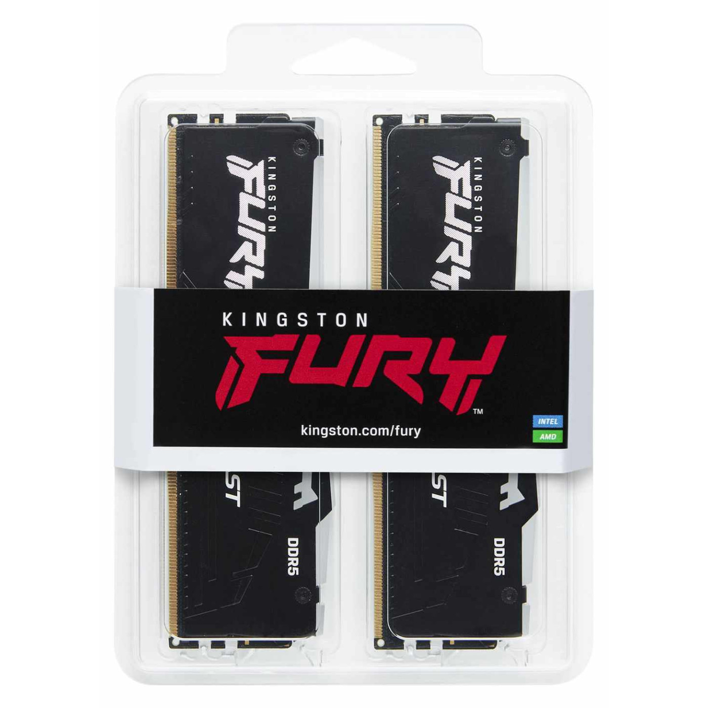 Модуль пам'яті Kingston Fury DDR5 16GB (2x8) 5600MHz Beast Black RGB (KF556C40BBAK2-16)