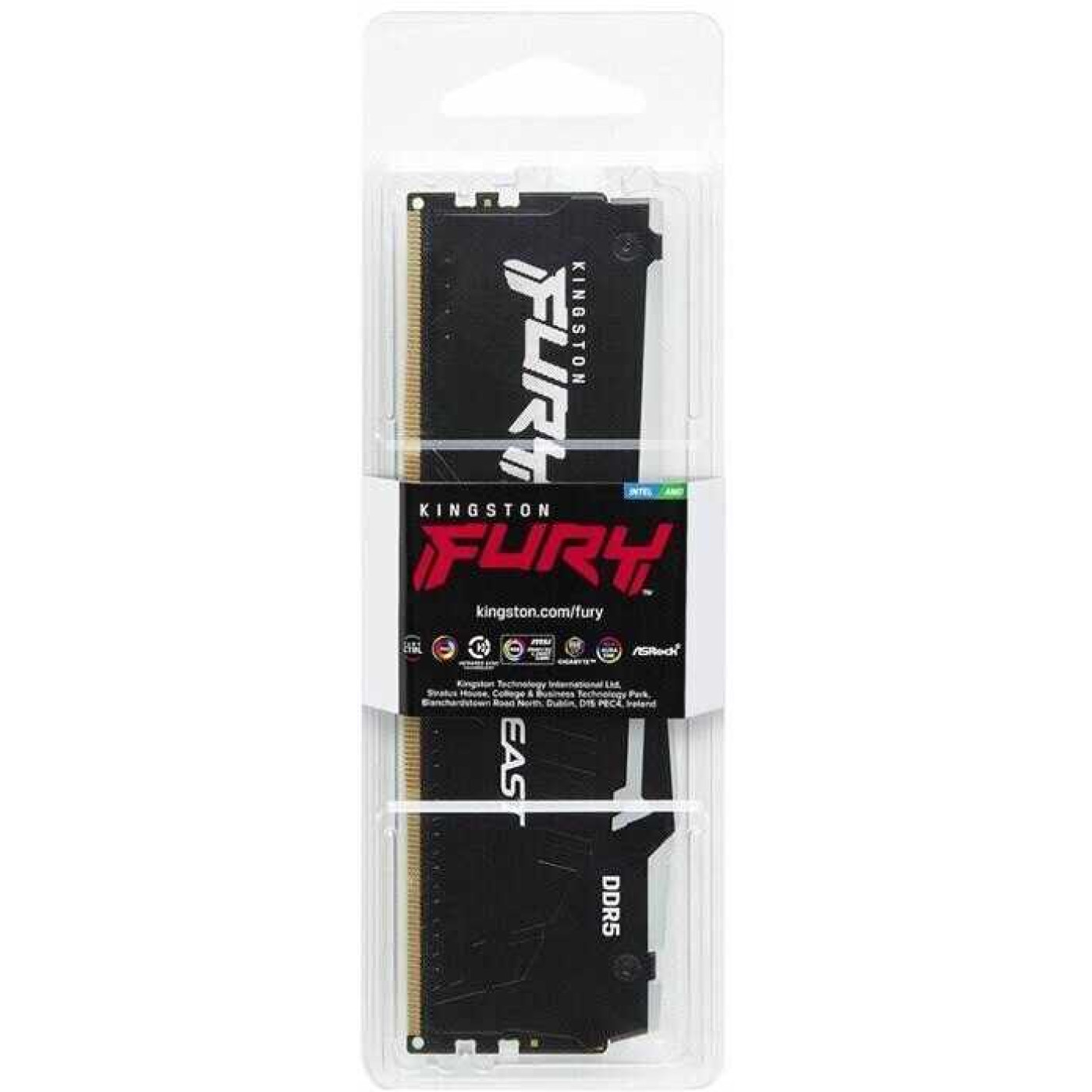 Модуль пам'яті Kingston Fury DDR5 32Gb 5200MHz Beast Black RGB (KF552C40BBA-32)