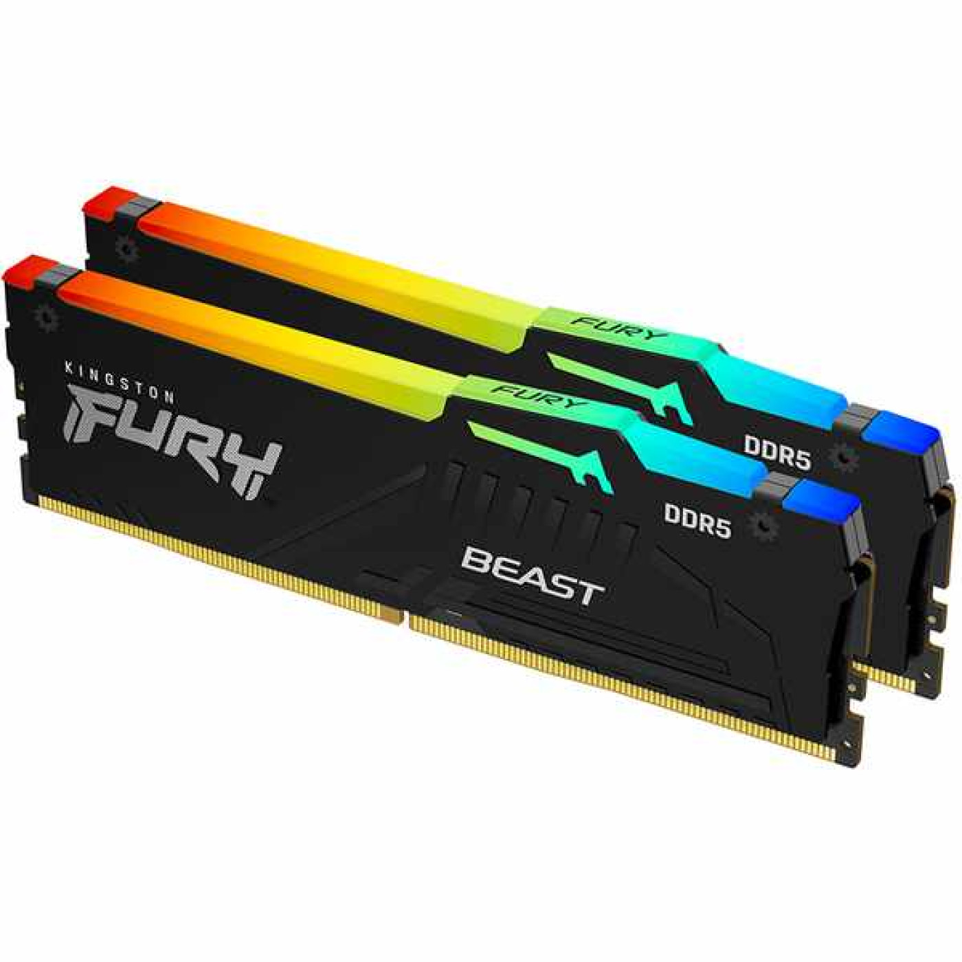 Модуль пам'яті Kingston Fury DDR5 16Gb (2x8) Beast RGB 4800MHz (KF548C38BBAK2-16) Б/в