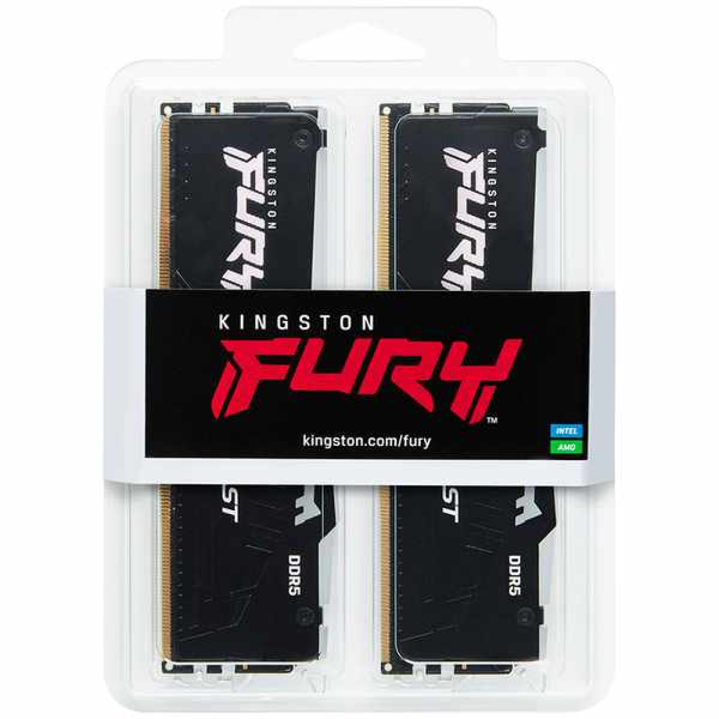 Модуль пам'яті Kingston Fury DDR5 16Gb (2x8) Beast RGB 4800MHz (KF548C38BBAK2-16) Б/в
