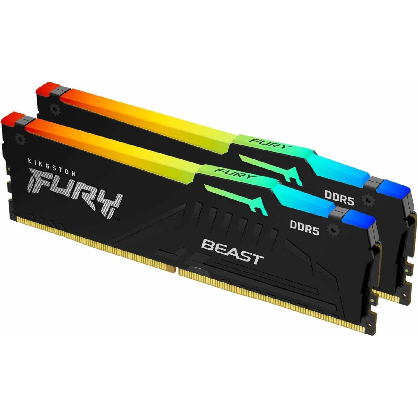 Модуль пам'яті Kingston Fury DDR5 32GB (2x16) 5200MHz Beast RGB (KF552C40BBAK2-32)