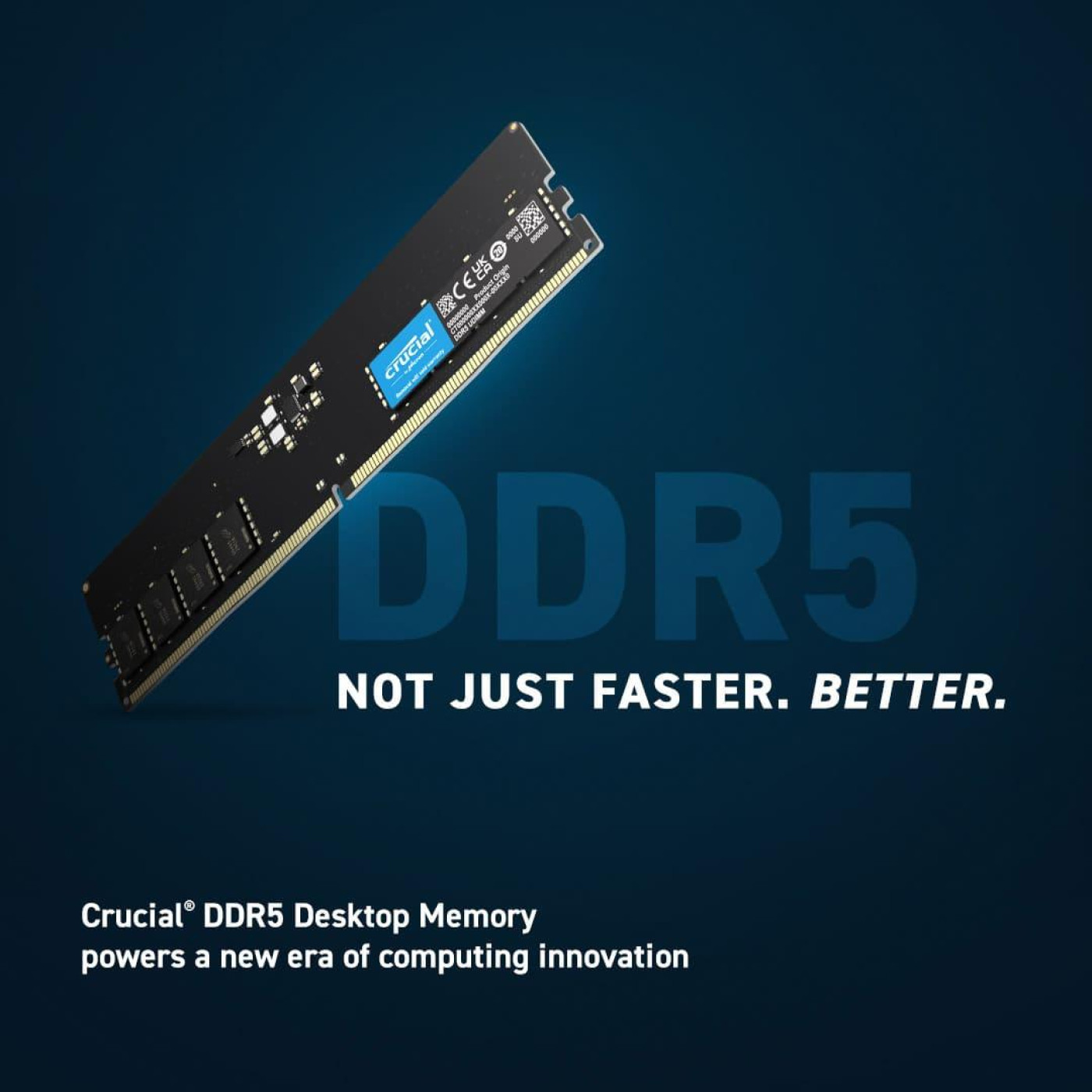 Модуль пам'яті Crucial DDR5 8GB 5600MHz CT8G56C46U5 (CT8G56C46U5)