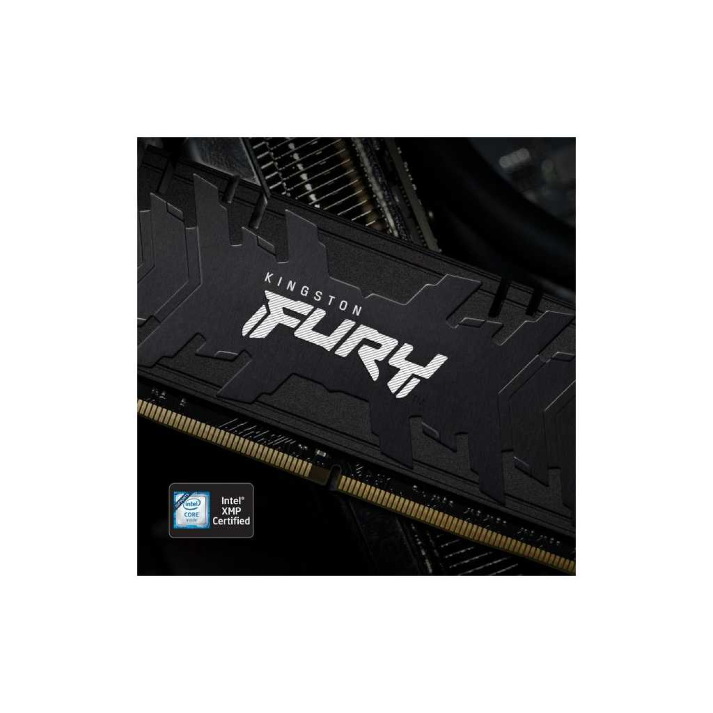Модуль памяти Kingston Fury DDR4 16Gb (2x8) Kingston Renegade Fury Black 3200Mhz (KF432C16RBK2/16) Б/у
