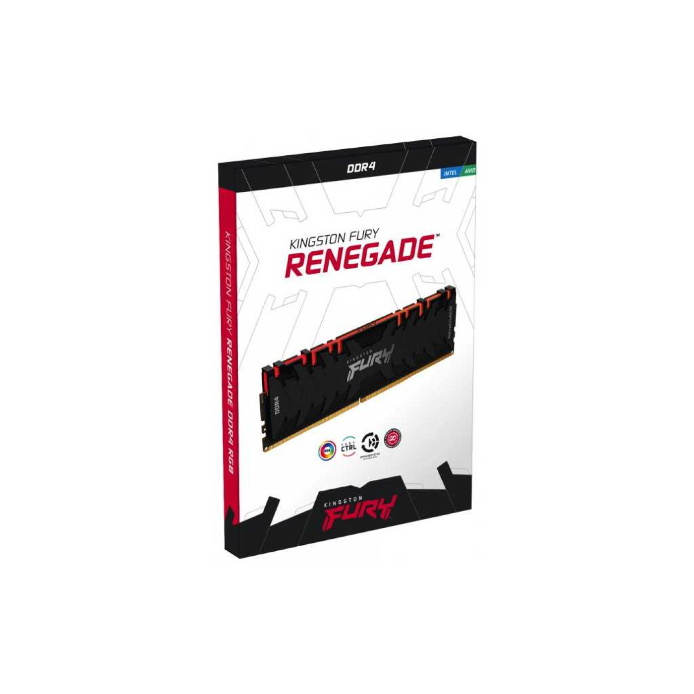 Модуль памяти Kingston Fury DDR4 16Gb (2x8) 4266Mhz Renegade RGB (KF442C19RBAK2/16) Б/у