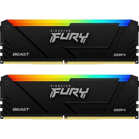 Модуль пам'яті Kingston Fury DDR4 16GB (2x8) 3200MHz Beast RGB Black (KF432C16BB2AK2/16)