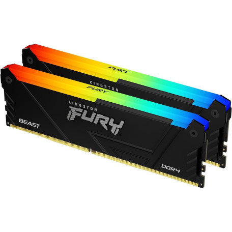 Модуль памяти Kingston Fury DDR4 32GB (2x16) 3200Mhz Beast RGB Black XMP (KF432C16BB12AK2/32WP)
