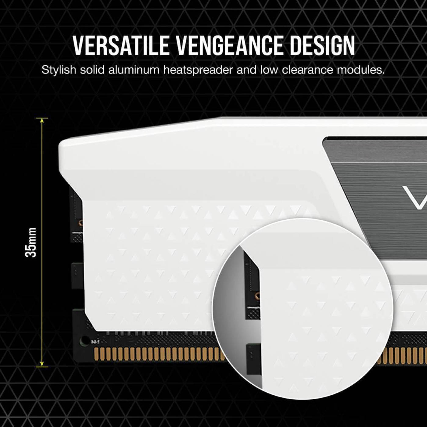 Модуль пам'яті Corsair DDR5 32GB (2x16) Vengeance 6000Mhz White XMP/EXPO (CMK32GX5M2B6000Z30W)