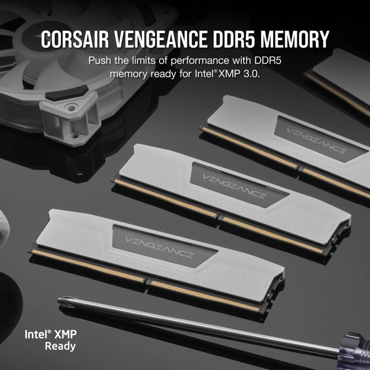 Модуль пам'яті Corsair DDR5 32GB (2x16) Vengeance 6000Mhz White XMP/EXPO (CMK32GX5M2B6000Z30W)