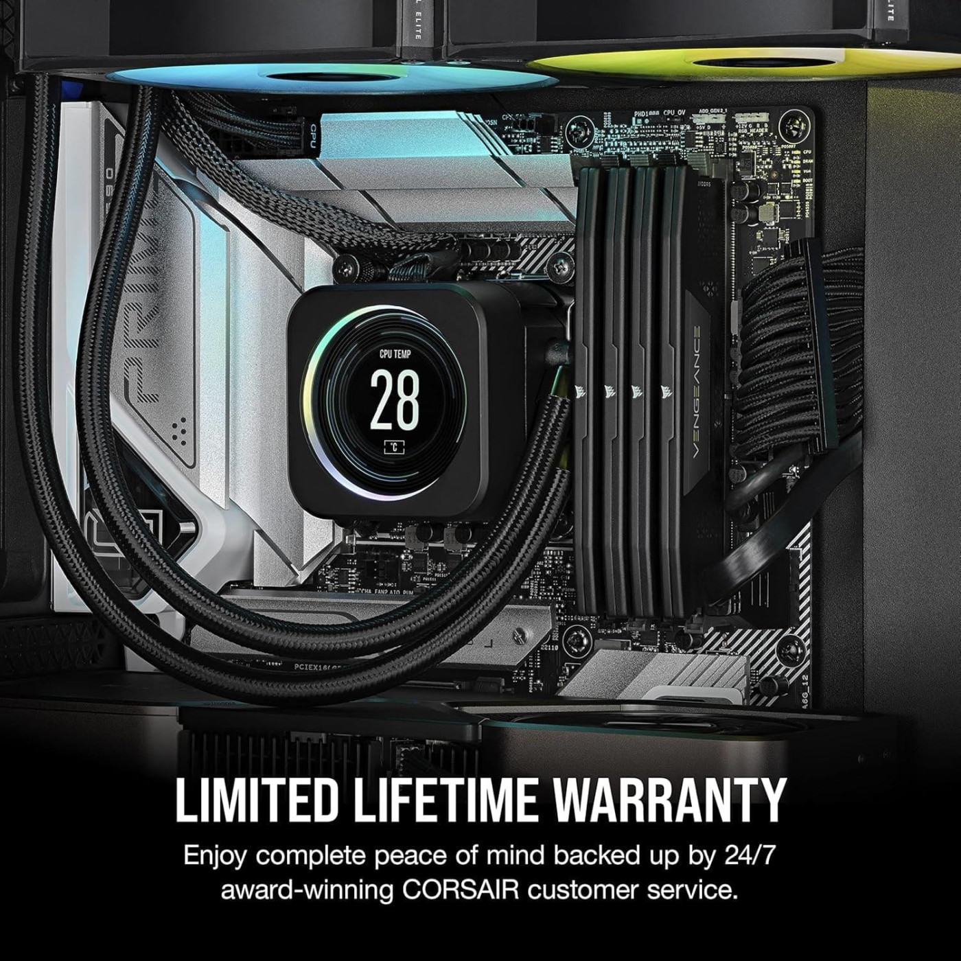 Модуль пам'яті Corsair DDR5 32GB (2x16) Vengeance 6800Mhz XMP Black (CMK32GX5M2B6800C40)