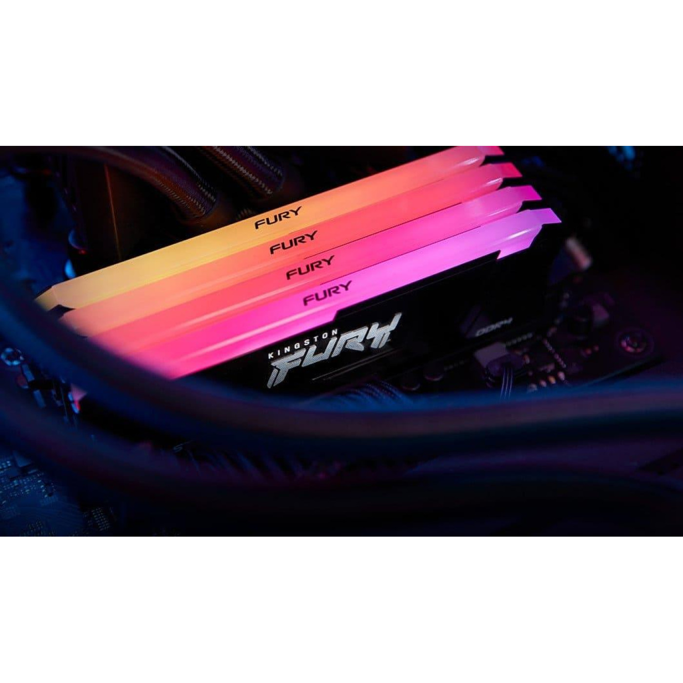 Модуль пам'яті Kingston Fury DDR4 16GB Kingston 3200MHz FURY Beast RGB (KF432C16BB2A/16)
