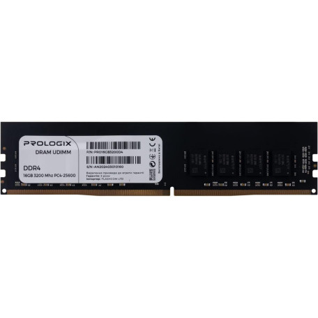 Модуль пам'яті ProLogix DDR4 16GB 3200MHz (PRO16GB3200D4)