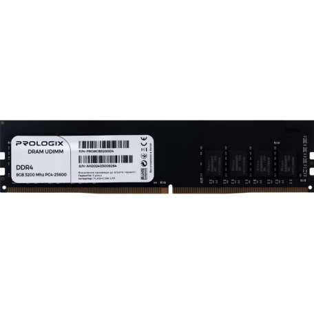 Модуль пам'яті ProLogix DDR4 8GB 3200MHz (PRO8GB3200D4)