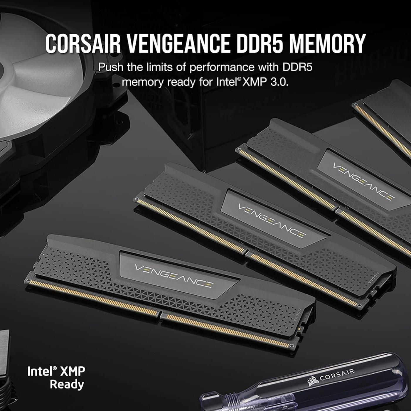 Модуль памяти Corsair DDR5 96GB (2x48) Vengeance 6800Mhz XMP Black (CMK96GX5M2B6800C40)