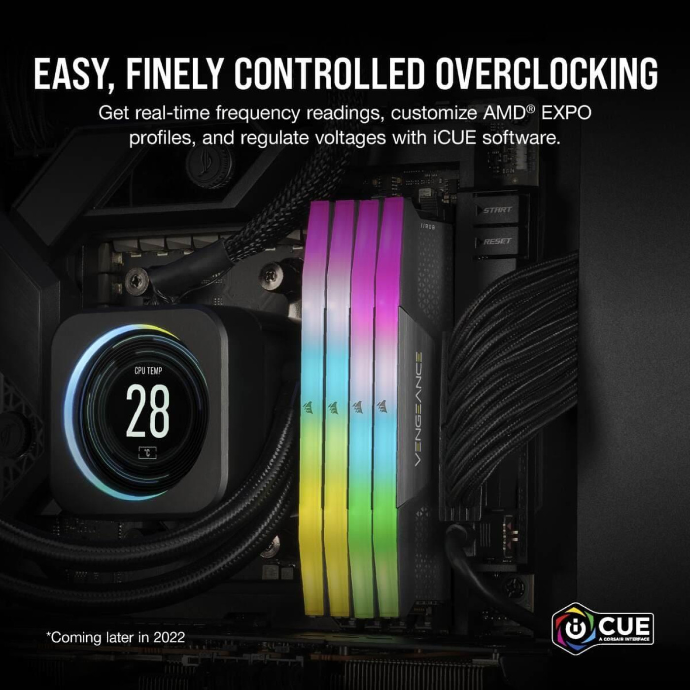 Модуль пам'яті Corsair DDR5 32GB (2x16) Vengeance 6800Mhz RGB XMP Black (CMH32GX5M2B6800C40)